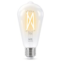 WiZ LED Smart Leuchtmittel in Transparent E27 ST64 7W 806lm