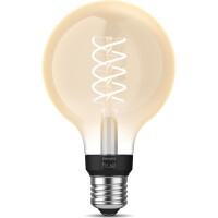 Philips Hue White LED Lampe E27 Globe - G93 Filament 7W...
