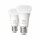 Philips Hue Bluetooth White & Color Ambiance LED E27 Birne - A60 8W 1100lm Doppelpack inkl. Bridge und Dimmschalter