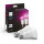 Philips Hue Bluetooth White & Color Ambiance LED E27 Birne - A60 8W 1100lm Doppelpack inkl. Bridge und Tap Dial Schalter