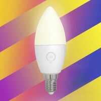 Smartes Zigbee LED Leuchtmittel E14 - Kerze B38 RGBW 4,9W...